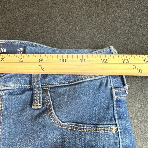 Hollister High-Rise Jean Legging Womens 7R Blue Distressed Denim Skinny Jeans - Picture 8 of 10